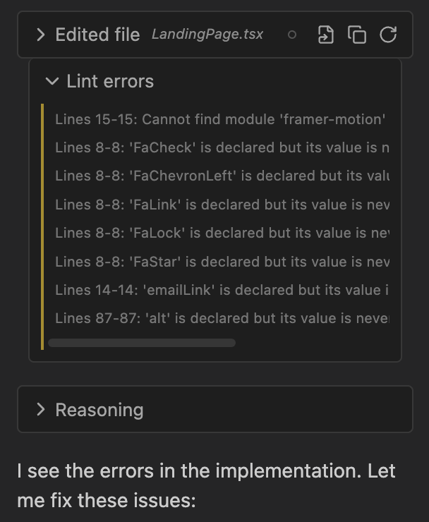 Lint Error Detection.